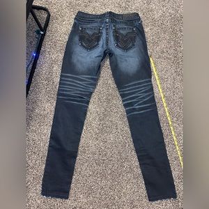 Affliction Black Premium Raquel Size 29 Embellished Dark Wash🔥